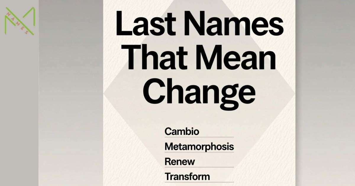 Last Names That Mean Change