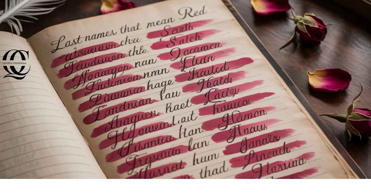Last Names That Mean Red