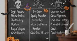 Halloween Team Names