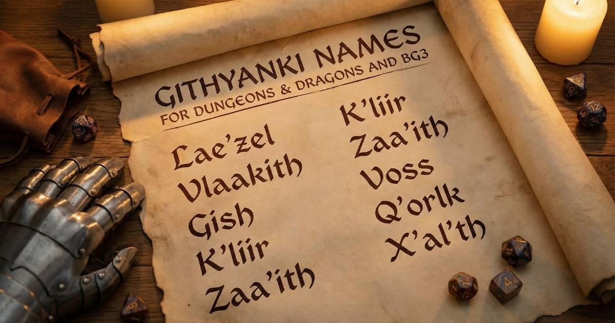 Githyanki Names for Dungeons & Dragons and BG3