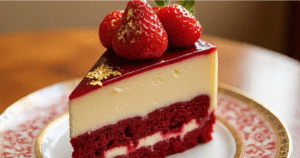 Red Velvet Cake with Loaded Cheesecake Slice Recipe & names ideas